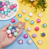 48Pcs 24 Style Resin Rhinestone & Acrylic Round Ball Charms DIY Jewelry Making Finding Kit PALLOY-PHE00002-3