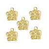 Brass Micro Pave Cubic Zirconia Charms KK-E068-VB284-4