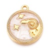 Alloy Enamel Pendants X1-ENAM-T021-03G-1