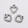 Antique Silver Plated Tibetan Style Zinc Alloy Heart Pendants X-AC0324-1