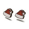 Christmas Printed Wood Stud Earrings for Women EJEW-U025-01H-2