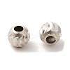 925 Sterling Silver Corrugated Round Spacer Beads STER-K178-02C-S-1