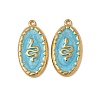 304 Stainless Steel Enamel Pendants STAS-V015-34G-1
