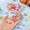 36Pcs 9 Colors Triple Color Resin European Beads RESI-TA0004-41-6