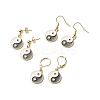 3 Pairs 3 Style Flat Round with Yin Yang Alloy Enamel Dangle Earrings & Stud & Leverback Earrings EJEW-JE04893-1