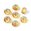 Transparent Resin Rondelle European Beads RESI-N044-01B-1