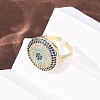 Brass Micro Pave Cubic Zirconia Cuff Open Rings for Women RJEW-K264-09C-G-3