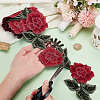 2 Yards Polyester Embroidery Rose Lace Ribbon OCOR-PH0002-84-3