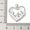Rack Plating Brass Micro Pave Cubic Zirconia Pendants KK-F869-16P-3