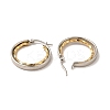 Two Tone 304 Stainless Steel Double Ring Hoop Earrings for Women EJEW-I272-03GP-2