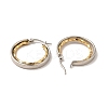 Two Tone 304 Stainless Steel Double Ring Hoop Earrings for Women EJEW-I272-03GP-2