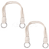 2Pcs Braided PU Leather Handles PURS-CL0001-18A-7