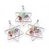 Natural & Synthetic Mixed Gemstone Chakra Big Pendants G-I212-02A-1