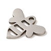 Non-Tarnish 201 Stainless Steel Charms STAS-E217-37P-2