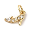 Brass Micro Pave Clear Cubic Zirconia Pendants KK-R162-016C-G-1
