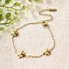 304 Stainless Steel Star Link Bracelets LS-BJEW-Q051-05G-1
