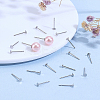 1000Pcs Tarnish Resistant 304 Stainless Steel Stud Earring Settings STAS-ME0001-50D-4