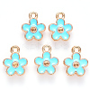 Alloy Pendant Rhinestone Settings X-ENAM-S121-098-2