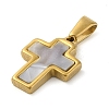 Resin Imitation White Shell Pendants STAS-R229-10B-G-2