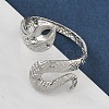 304 Stainless Steel Open Cuff Rings for Women RJEW-A079-06A-P-1