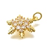 Brass Micro Pave Cubic Zirconia Pendants KK-D295-22G-2