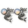 Dual-use Items Alloy Mermaid Brooch JEWB-C026-02D-AS-1