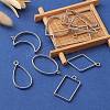 10Pcs Alloy Open Back Bezel Pendants PALLOY-YWC0002-02P-5