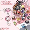 100Pcs Large Hole Dog Paw Prints Pattern Resin European Beads OPDL-YW0001-06-3
