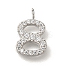 304 Stainless Steel Micro Pave Cubic Zirconia Pendants STAS-H228-01P-08-1