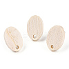 Ash Wood Stud Earring Findings EJEW-N017-011-01-1