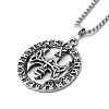 Alloy Sailor's Knot Pandant Necklace with Box Chains LS-NJEW-K245-006-1