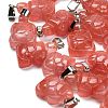 Cherry Quartz Glass Pendants G-B127-06P-04-1