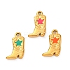 304 Stainless Steel Enamel Pendants STAS-M110-07G-1