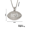 Alloy Rhinestones Evil Eye Pendant Necklace AQ7496-2-1