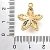 Brass Micro Pave Clear Cubic Zirconia Pendants KK-U065-02D-G-3