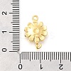 Brass Enamel Flower Links Connector Charms KK-C121-04G-02-3