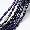 Dyed Teardrop Natural Agate Beads Strands X-G-I182-08-1