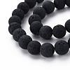Synthetic Lava Rock Beads Strands G-TD001-03-3
