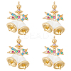 Brass Micro Pave Colorful Grade AAA Cubic Zirconia Pendants KK-BBC0015-36C-1