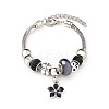 European Style Zinc Alloy Enamel & 201 Stainless Steel & Plastic & Rhinestone Charm Bracelets FS-WG22A2C-02-1