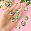 10Pcs 5 Style Alloy Enamel Pendants ENAM-YW0003-75-4
