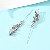 Butterfly 316 Stainless Steel Ear Wrap Crawler Hook Earrings AJEW-C044-21AS-2