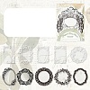 10Pcs 10 Styles Vintage Lace Waterproof PET Stickers Sets DIY-M066-05D-1