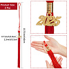 Polyester Graduation Tassel Pendant Decorations AJEW-WH20020-078G-2