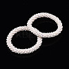AB Color Plated Faceted Opaque Glass Beads Stretch Bracelets BJEW-S144-003D-14-1