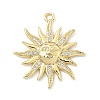 Brass Micro Pave Clear Cubic Zirconia Pendants KK-G548-01C-G-1