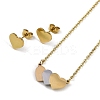 PVD Vacuum Plating 304 & 201 Stainless Steel Jewelry Sets SJEW-F146-01M-1