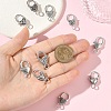 10Pcs 5 Styles Tibetan Style Alloy Lobster Claw Clasps FIND-YW0009-89-3