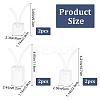 3Pcs 3 Sizes Transparent Acrylic Earring Display Stands EDIS-WH0022-08-2