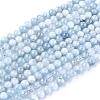 Natural Aquamarine Beads Strands X-G-F459-37C-1